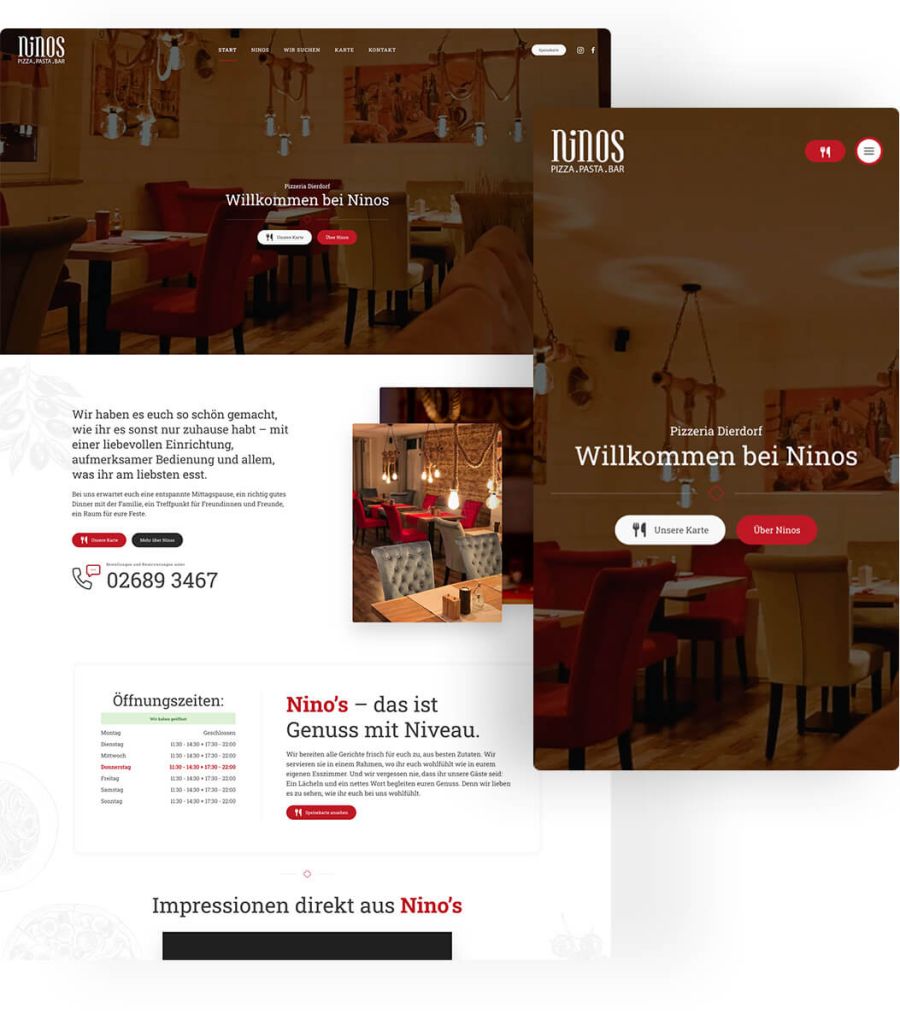 Gastronomie Webdesign: Website für Restaurant in Dierdorf