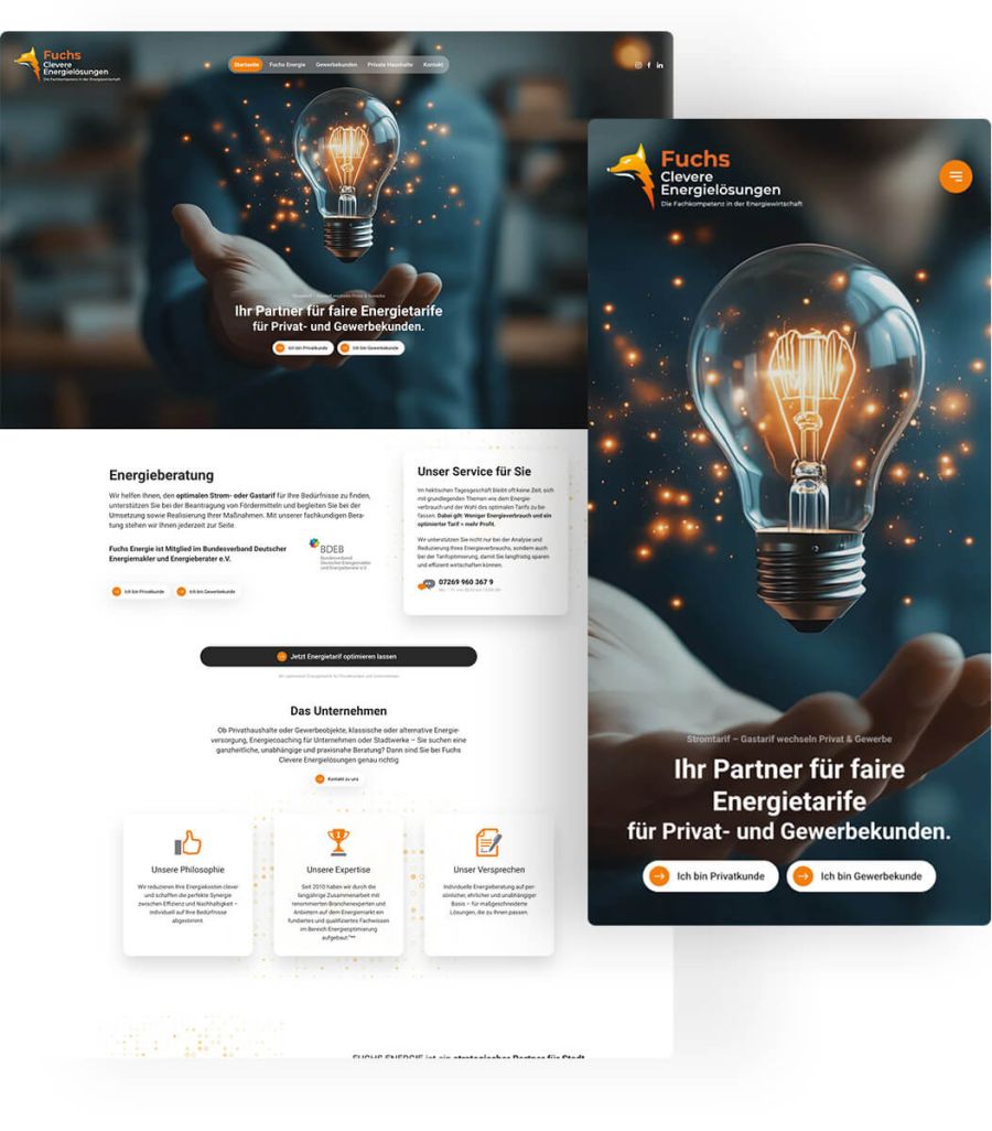 Webdesign Referenz für Energieberater