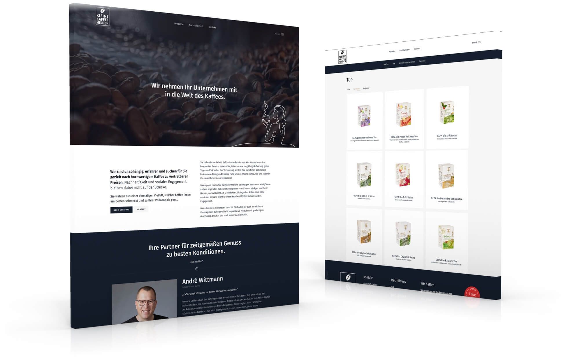 Webdesign Bonn Referenz Kaffee Vertrieb