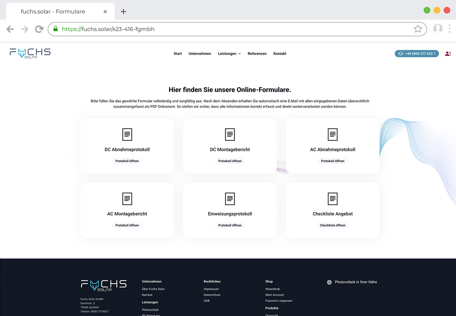 Digitale Online-Formulare zur strukturierten Erfassung von Kundendaten im Handwerksbetrieb