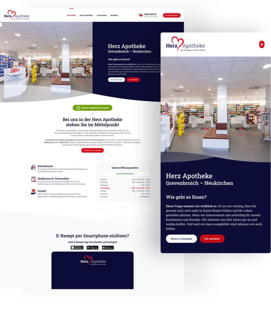 Webdesign Referenz für Apotheken & Gesundheitswesen